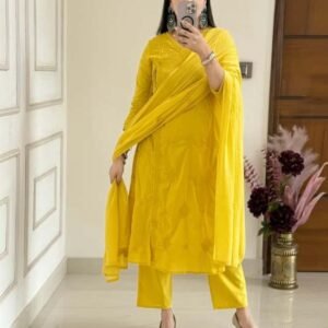 Embroidered Silk Festive Kurta