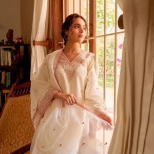 Golden Zari Festive Kurta Set