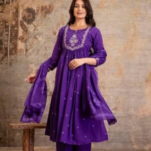 Festive Chanderi Kurta Set